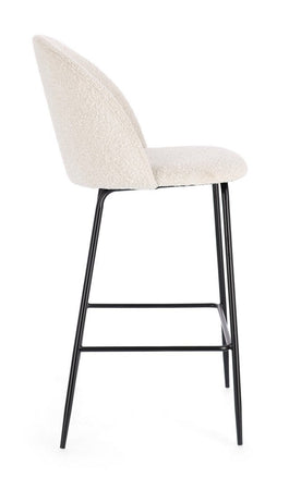 Sgabello da bar Carry per interno, Struttura In Acciaio E Compensato, 38 x  x 38 x 75 cm