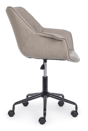 Poltrona "Joshua" da ufficio ergonomica, rivestimento in similpelle con braccioli e ruote