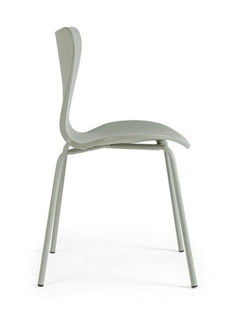 Sedia "Tessa" con gambe in acciaio verniciato a polvere epossidica, per arredo interno 50 x 49,5 x h 82 cm