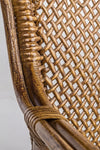 Sedia Edelina con rattan, per arredo interno con braccioli, 55 x 62 x h 96 cm