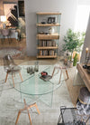 Sedia Easy con seduta e schienale in policarbonato, per arredo interno 52 x 47 x h 82 cm