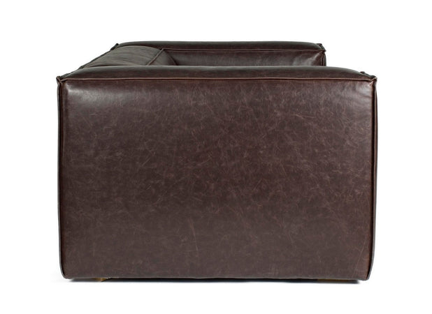 Divano 3 - 4 Posti "Dakota" per interno, Struttura In Legno Di Quercia, Rivestimento In Ecopelle (Pu) 224 x 99 x 67,5 h cm