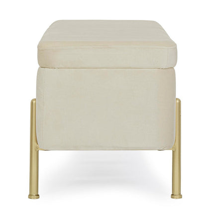 Panca Contenitore "Irina" per interno, con Struttura In Mdf E Compensato, da 110x42x42h cm