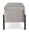 Panca Contenitore Irina per interno, con Struttura In Mdf E Compensato, da 110x42x42h cm