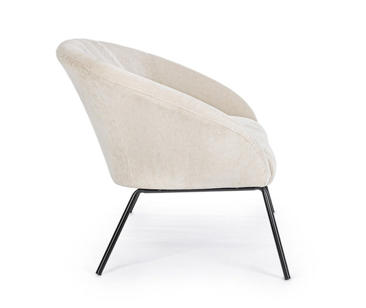 Divano "Aiko" per interno, Gambe In Acciaio Verniciato A Polvere 142 x 80 x 75 h cm