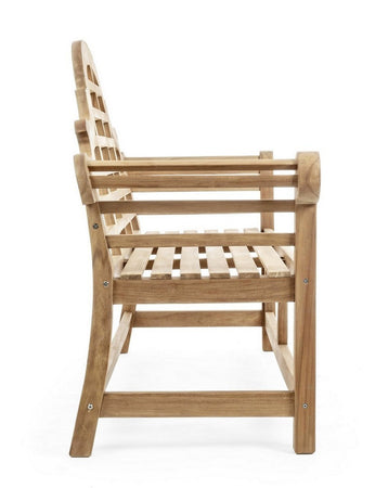 Panchina da giardino "Veradero" in legno di Teak, con braccioli, per esterno e veranda