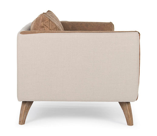 Divano 3 Posti "Helston" per interno, Struttura E Piedini In Legno Di Frassino, 188,5 x 89 x 76,5 h cm