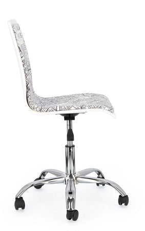 Sedia da ufficio girevole con ruote "Young" per scrivania cameretta bambini