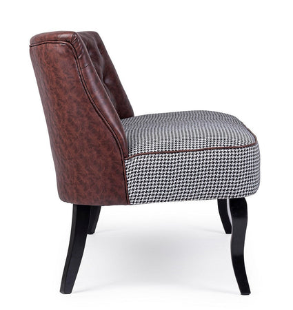 Divano 2 Posti "Batilda" per interno, Struttura In Legno Di Pino E Compensato, Gambe In Legno Di Pino,  136 x 66 x 76 h cm