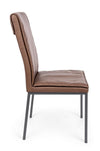 Sedia Sofie con struttura in acciaio e compensato, per arredo interno 43 x 59,5 x h 99,5 cm