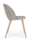 Sedia Linzey con gambe in acciaio verniciate effetto legno naturale, per arredo interno 53 x 60 x h 82 cm