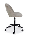 Sedia Linzey da ufficio ergonomica, rivestimento in velluto, con ruote, altezza regolabile