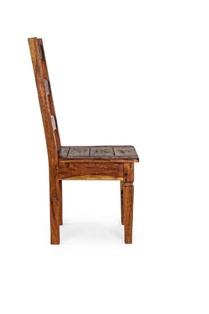 Sedia "Chateaux" con legno d'acacia indiano massiccio, per arredo interno 45 x 45 x h 105 cm