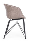 Sedia Warhol con gambe in acciaio verniciato a polvere epossidica, per arredo interno 59 x 54,5 x h 80 cm