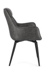 Sedia Lawrence con gambe in acciaio verniciato a polvere epossidica, per arredo interno 56 x 65 x h 92 cm