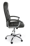 Poltrona Dehli da ufficio ergonomica, rivestimento in similpelle con braccioli e ruote