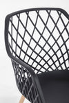Sedia Optik con gambe in acciaio verniciate, per arredo interno 58 x 54 x h 85,5 cm