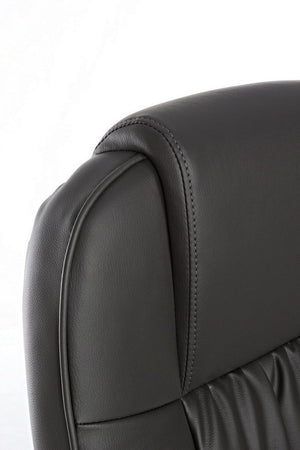 Poltrona "Dehli" da ufficio ergonomica, rivestimento in similpelle con braccioli e ruote