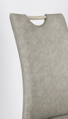 Sedia "Kenneth" con gambe in acciaio verniciato a polvere epossidica, per arredo interno 42 x 56 x h 102 cm