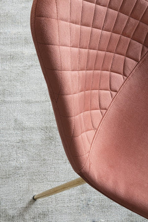 Sedia "Terry" con gambe in tubolare di acciaio con cromatura dorata, per arredo interno 48 x 55 x h 85 cm