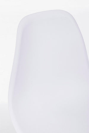 Sedia "Mandy" con gambe in acciaio verniciate effetto legno naturale, per arredo interno 53 x 46 x h 82 cm
