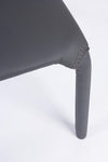 Sedia Pathos con struttura e gambe in acciaio, per arredo interno 42 x 61 x h 85,5 cm