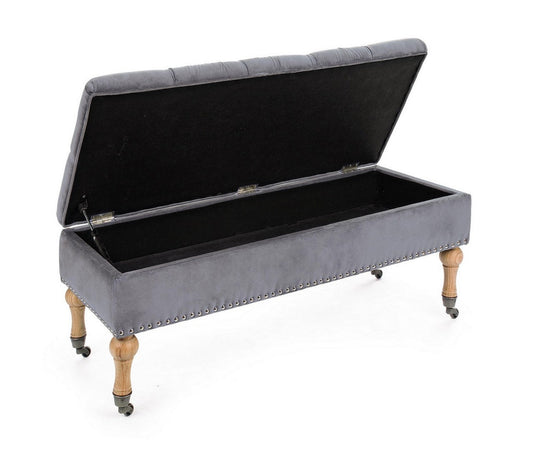 Panca Contenitore "Arlette" per interno, con Struttura In Legno Di Pino E Compensato, da 110x44x40h cm