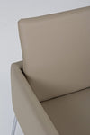Sedia Sixty Text con struttura in acciaio e compensato, per arredo interno con braccioli, 60 x 54 x h 80,5 cm