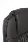 Poltrona Dehli da ufficio ergonomica, rivestimento in similpelle con braccioli e ruote