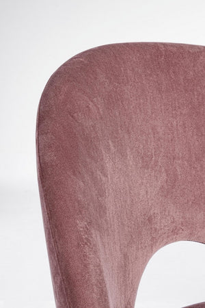 Sedia "Linzey" con gambe in acciaio verniciate effetto legno naturale, per arredo interno 53 x 60 x h 82 cm