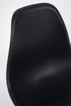 Sedia Mandy con gambe in acciaio verniciate effetto legno naturale, per arredo interno 53 x 46 x h 82 cm