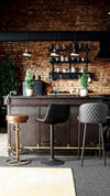 Sgabello da bar Cycle per interno, Struttura In Acciaio Con Finitura Oro, 42 x 42 x 80 cm