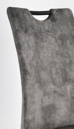Sedia "Kenneth" con gambe in acciaio verniciato a polvere epossidica, per arredo interno 42 x 56 x h 102 cm