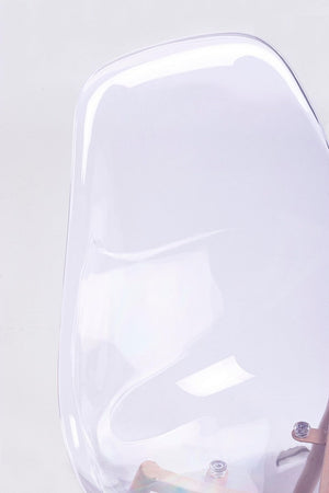 Sedia "Mandy" con gambe in acciaio verniciate effetto legno naturale, per arredo interno 53 x 46 x h 82 cm
