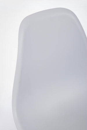 Sedia "Mandy" con gambe in acciaio verniciate effetto legno naturale, per arredo interno 53 x 46 x h 82 cm