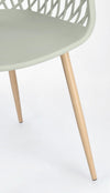 Sedia Optik con gambe in acciaio verniciate, per arredo interno 58 x 54 x h 85,5 cm