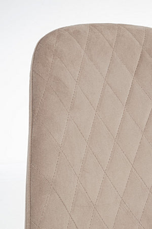 Sedia "Terry" con gambe in tubolare di acciaio con cromatura dorata, per arredo interno 48 x 55 x h 85 cm