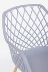 Sedia Optik con gambe in acciaio verniciate, per arredo interno 58 x 54 x h 85,5 cm