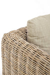 Poltrona Fortaleza con struttura in legno di mango e rattan, con braccioli, per esterno