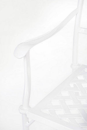 Panchina da giardino "Giglio" 2 posti, in alluminio, per esterno e veranda