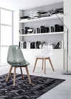 Sedia Easy con seduta e schienale in policarbonato, per arredo interno 52 x 47 x h 82 cm