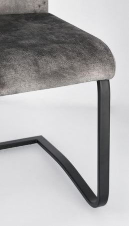 Sedia "Kenneth" con gambe in acciaio verniciato a polvere epossidica, per arredo interno 42 x 56 x h 102 cm