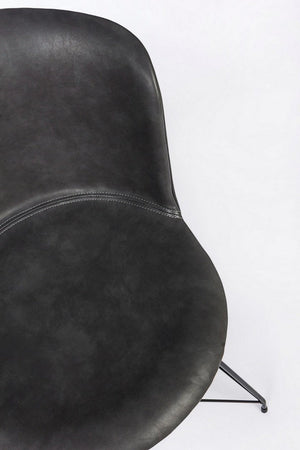 Sedia "Loft" con gambe in acciaio verniciato a polvere epossidica, per arredo interno 56 x 54 x h 76 cm
