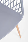 Sedia Optik con gambe in acciaio verniciate, per arredo interno 58 x 54 x h 85,5 cm