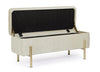 Panca Contenitore Irina per interno, con Struttura In Mdf E Compensato, da 110x42x42h cm