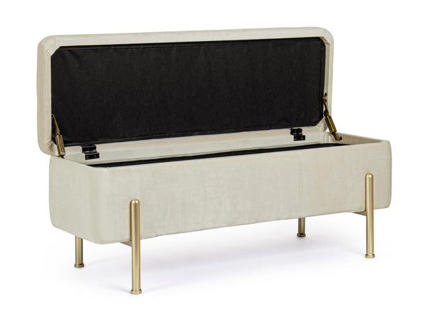 Panca Contenitore "Irina" per interno, con Struttura In Mdf E Compensato, da 110x42x42h cm