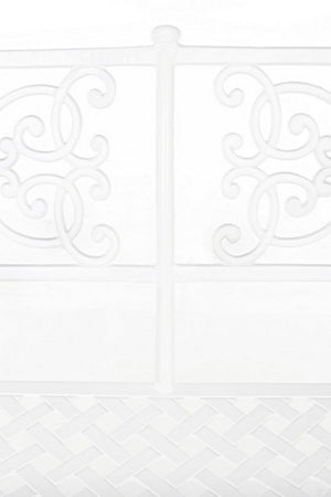 Panchina da giardino "Giglio" 2 posti, in alluminio, per esterno e veranda