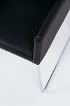 Sedia Sixty Text con struttura in acciaio e compensato, per arredo interno con braccioli, 60 x 54 x h 80,5 cm