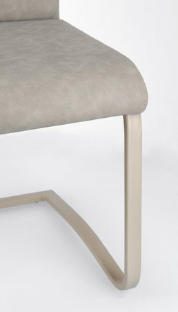 Sedia "Kenneth" con gambe in acciaio verniciato a polvere epossidica, per arredo interno 42 x 56 x h 102 cm