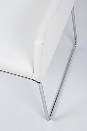 Sedia "Sixty Text" con struttura in acciaio e compensato, per arredo interno con braccioli, 60 x 54 x h 80,5 cm